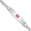 Women's Sterling Silver Rhodium-Plated Anchor Medical ID Bracelet 5mm
