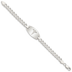 Women's Sterling Silver Curb Medical ID Bracelet 7mm