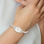 Women's Sterling Silver Curb Medical ID Bracelet 7mm