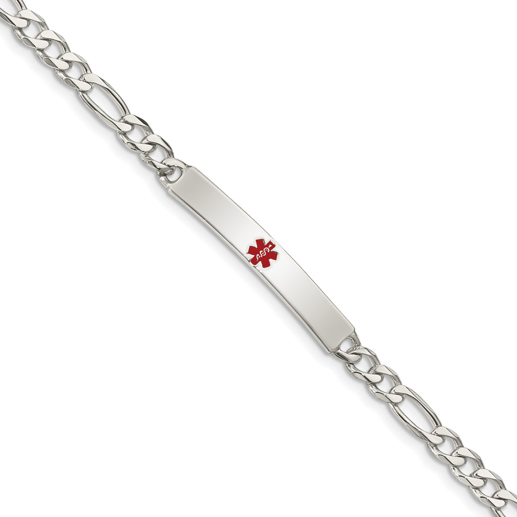 Women's Sterling Silver Figaro Medical ID Bracelet 5mm