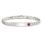 Women's Sterling Silver Curb Medical ID Bracelet 5.5mm