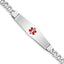 Women's Sterling Silver Rhodium-Plated Curb Medical ID Bracelet 7mm