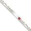 Women's Sterling Silver Figaro Medical ID Bracelet 8mm