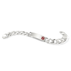 Women's Sterling Silver Curb Medical ID Bracelet 9mm