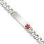 Women's Sterling Silver Curb Medical ID Bracelet 9mm