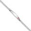 Women's Sterling Silver Rhodium-Plated Anchor Medical ID Bracelet 3mm