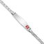 Women's Sterling Silver Rhodium-Plated Anchor Medical ID Bracelet 4mm