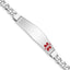 Women's Sterling Silver Rhodium-Plated Curb Medical ID Bracelet 6mm
