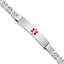 Women's Sterling Silver Rhodium-Plated Anchor Medical ID Bracelet 6mm