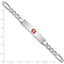 Sterling Silver Rhodium-plated Medical ID Figaro Link Bracelet