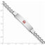 Sterling Silver Rhodium-plated Medical ID Curb Link Bracelet