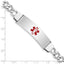 Sterling Silver Rhodium-plated Medical ID Curb Link Bracelet