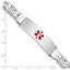 Sterling Silver Rhodium-plated Medical ID Anchor Link Bracelet
