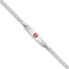 Women's Sterling Silver Rhodium-Plated Anchor Medical ID Bracelet 3mm