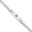 Women's Sterling Silver Rhodium-Plated Curb Medical ID Bracelet 5mm