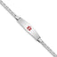 Women's Sterling Silver Rhodium-Plated Anchor Medical ID Bracelet 4mm