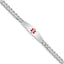 Women's Sterling Silver Rhodium-Plated Curb Medical ID Bracelet 4mm