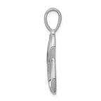 14k White Gold Peg-Set and Channel AAA Diamond Semi-Mount Slide Fits up to 4mm Regular/6mm Fancy or Reversible Omega