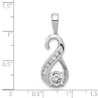 14k White Gold Peg-Set and Channel AAA Diamond Semi-Mount Slide Fits up to 4mm Regular/6mm Fancy or Reversible Omega