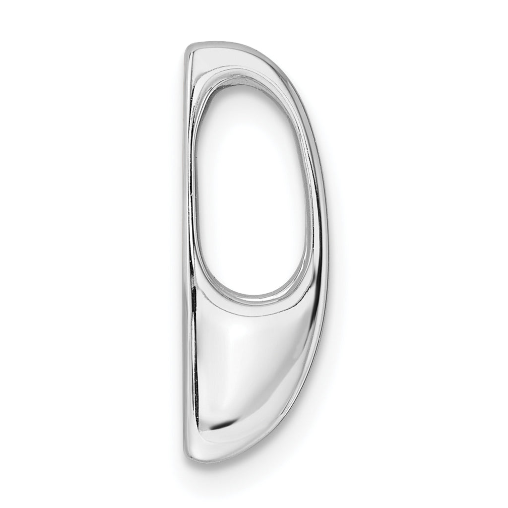 14k White Gold Holds 5.25mm Stone Slide Mounting (No Stone Included) Fits up to 6mm Regular/8mm Fancy or Reversible Omega