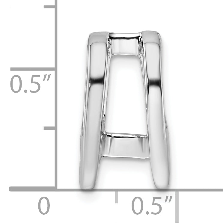 14k White Gold Holds 5.25mm Stone Slide Mounting (No Stone Included) Fits up to 6mm Regular/8mm Fancy or Reversible Omega