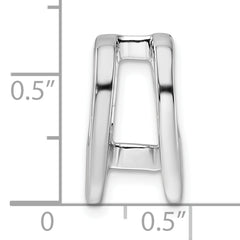 14k White Gold Holds 5.25mm Stone Slide Mounting (No Stone Included) Fits up to 6mm Regular/8mm Fancy or Reversible Omega