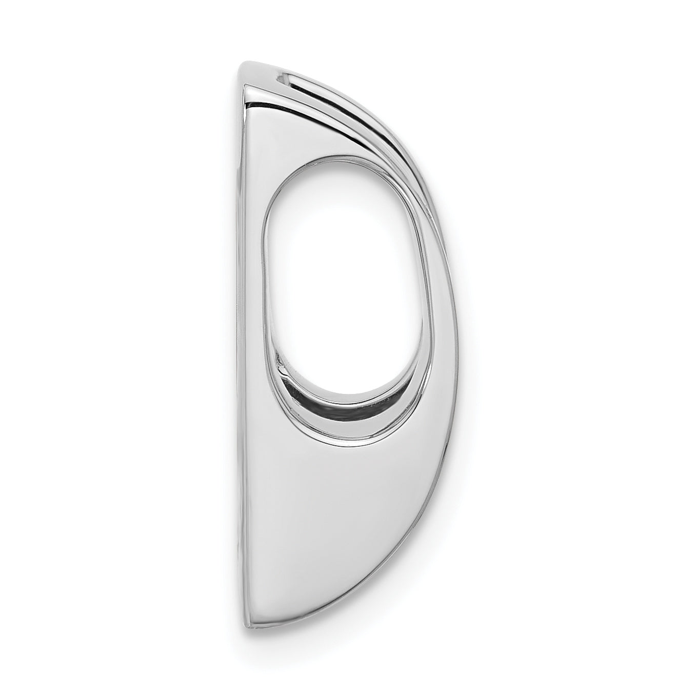 14k White Gold Holds 6mm Stone Slide Mounting (No Stone Included) Fits up to 6mm Regular/8mm Fancy or Reversible Omega