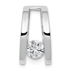 14k White Gold Holds 6mm Stone Slide Mounting (No Stone Included) Fits up to 6mm Regular/8mm Fancy or Reversible Omega