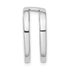 14k White Gold Holds 6mm Stone Slide Mounting (No Stone Included) Fits up to 6mm Regular/8mm Fancy or Reversible Omega
