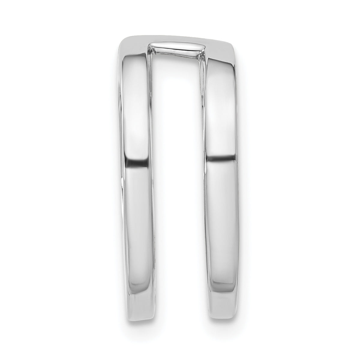 14k White Gold Holds 6mm Stone Slide Mounting (No Stone Included) Fits up to 6mm Regular/8mm Fancy or Reversible Omega