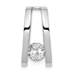 14k White Gold Holds 6.8mm Stone Slide Mounting (No Stone Included) Fits up to 6mm Regular/8mm Fancy or Reversible Omega