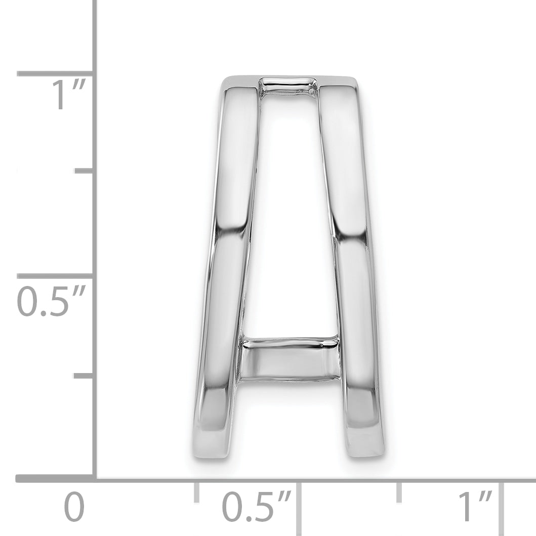 14k White Gold Holds 6.8mm Stone Slide Mounting (No Stone Included) Fits up to 6mm Regular/8mm Fancy or Reversible Omega