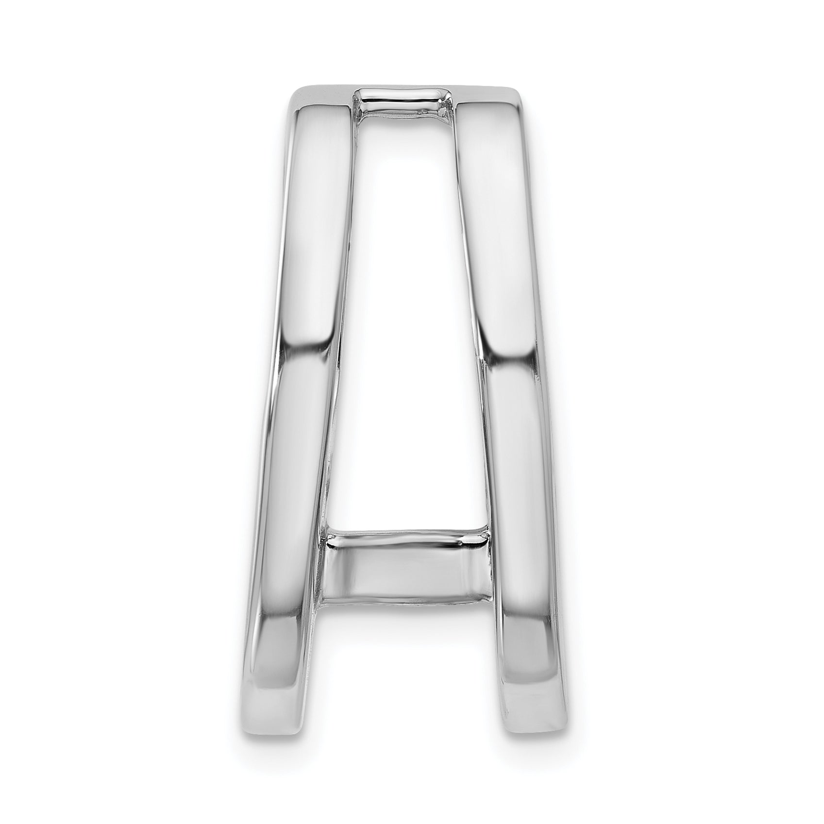 14k White Gold Holds 6.8mm Stone Slide Mounting (No Stone Included) Fits up to 6mm Regular/8mm Fancy or Reversible Omega