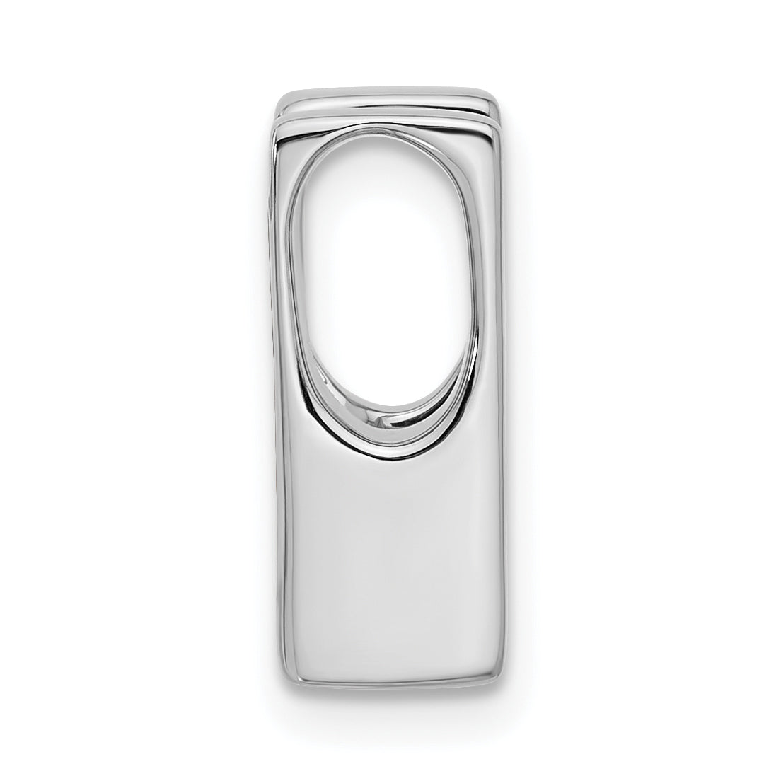14k White Gold Holds 4.1mm Stone Slide Mounting (No Stone Included) Fits up to 4mm Regular/6mm Fancy or Reversible Omega