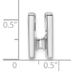 14k White Gold Holds 4.1mm Stone Slide Mounting (No Stone Included) Fits up to 4mm Regular/6mm Fancy or Reversible Omega