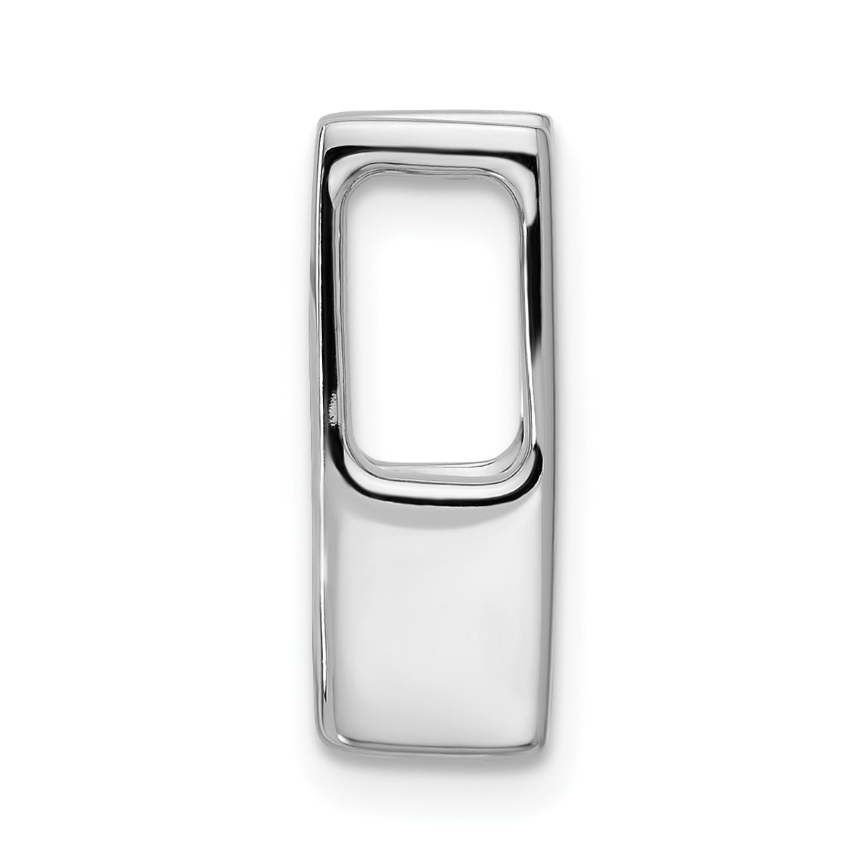 14k White Gold Holds 5.25mm Stone Slide Mounting (No Stone Included) Fits up to 6mm Regular/Fancy/Reversible Omega Secondary image