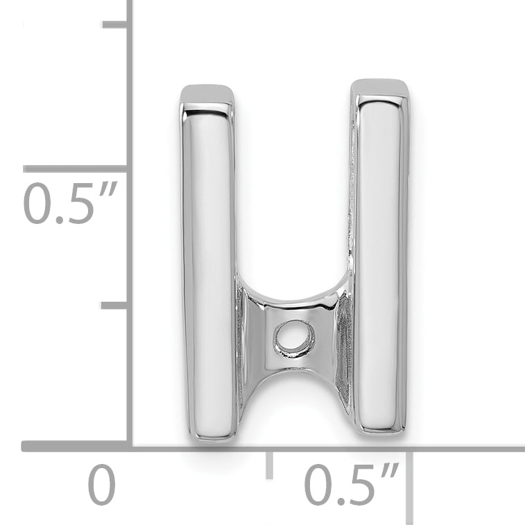 14k White Gold Holds 5.25mm Stone Slide Mounting (No Stone Included) Fits up to 6mm Regular/Fancy/Reversible Omega