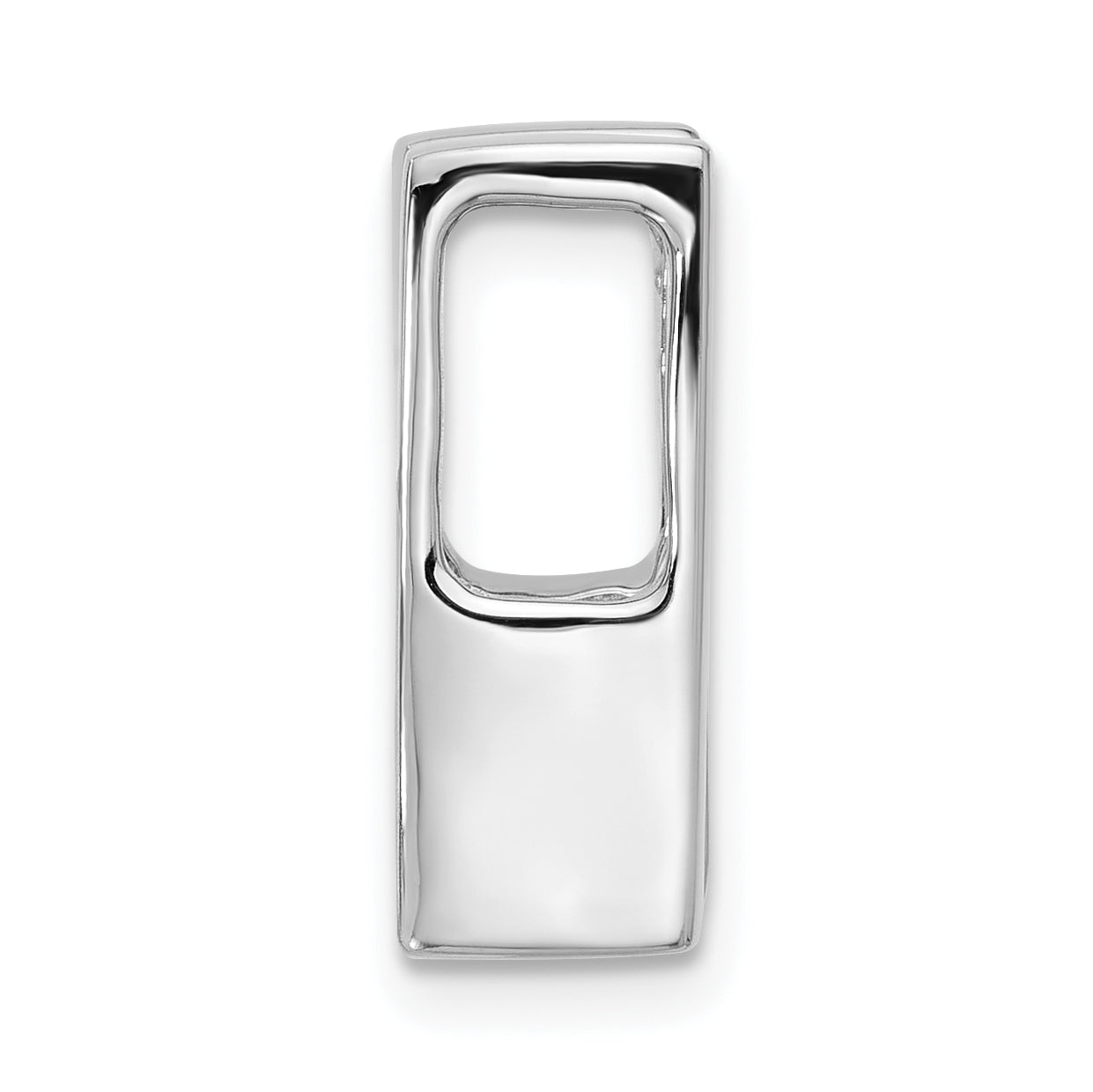 14k White Gold Holds 6mm Stone Slide Mounting (No Stone Included) Fits up to 6mm Regular/8mm Fancy or Reversible Omega Secondary image