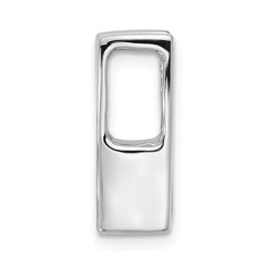 14k White Gold Holds 6mm Stone Slide Mounting (No Stone Included) Fits up to 6mm Regular/8mm Fancy or Reversible Omega