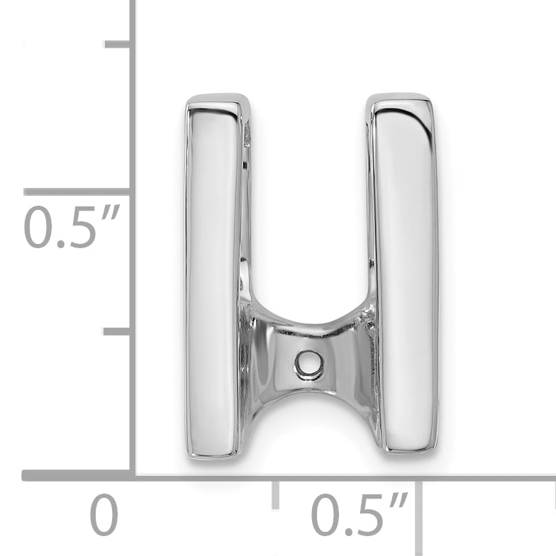 14k White Gold Holds 6mm Stone Slide Mounting (No Stone Included) Fits up to 6mm Regular/8mm Fancy or Reversible Omega