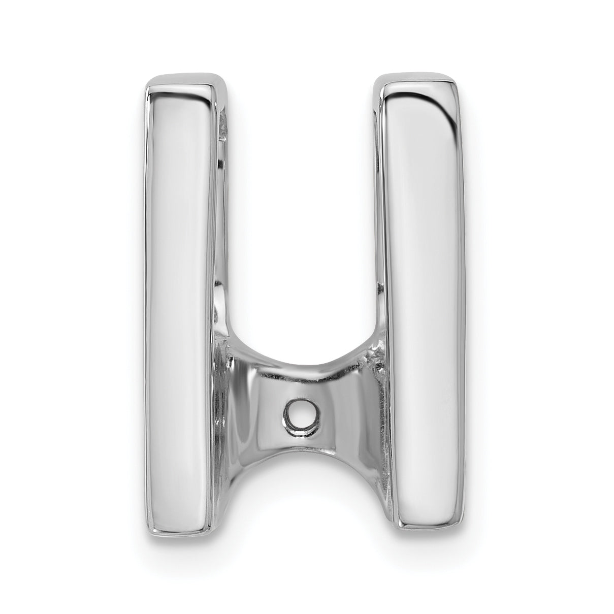 14k White Gold Holds 6mm Stone Slide Mounting (No Stone Included) Fits up to 6mm Regular/8mm Fancy or Reversible Omega Main image