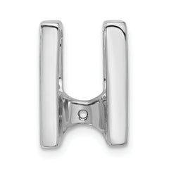 14k White Gold Holds 6mm Stone Slide Mounting (No Stone Included) Fits up to 6mm Regular/8mm Fancy or Reversible Omega