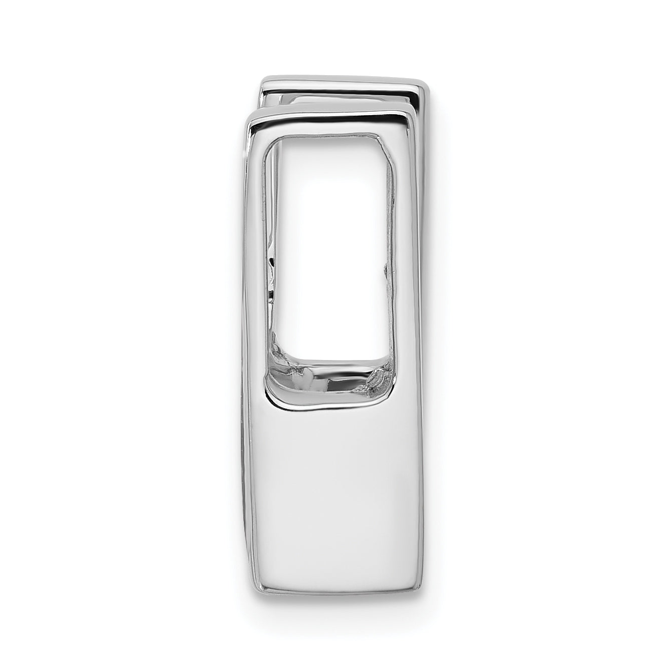 14k White Gold Holds 7.5mm Stone Slide Mounting (No Stone Included) Fits up to 6mm Regular/8mm Fancy or Reversible Omega Secondary image