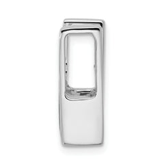 14k White Gold Holds 7.5mm Stone Slide Mounting (No Stone Included) Fits up to 6mm Regular/8mm Fancy or Reversible Omega