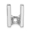 14k White Gold Holds 7.5mm Stone Slide Mounting (No Stone Included) Fits up to 6mm Regular/8mm Fancy or Reversible Omega