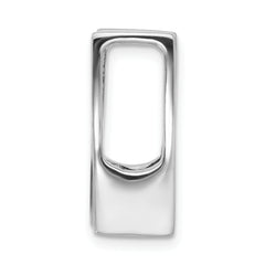 14k White Gold Holds 7.5mm Stone Slide Mounting (No Stone Included) Fits up to 8mm Regular/10mm Fancy or Reversible Omega