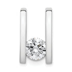 14k White Gold Holds 7.5mm Stone Slide Mounting (No Stone Included) Fits up to 8mm Regular/10mm Fancy or Reversible Omega