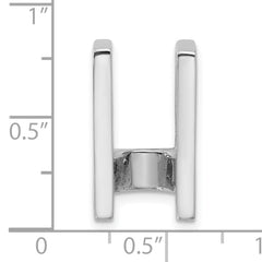 14k White Gold Holds 7.5mm Stone Slide Mounting (No Stone Included) Fits up to 8mm Regular/10mm Fancy or Reversible Omega
