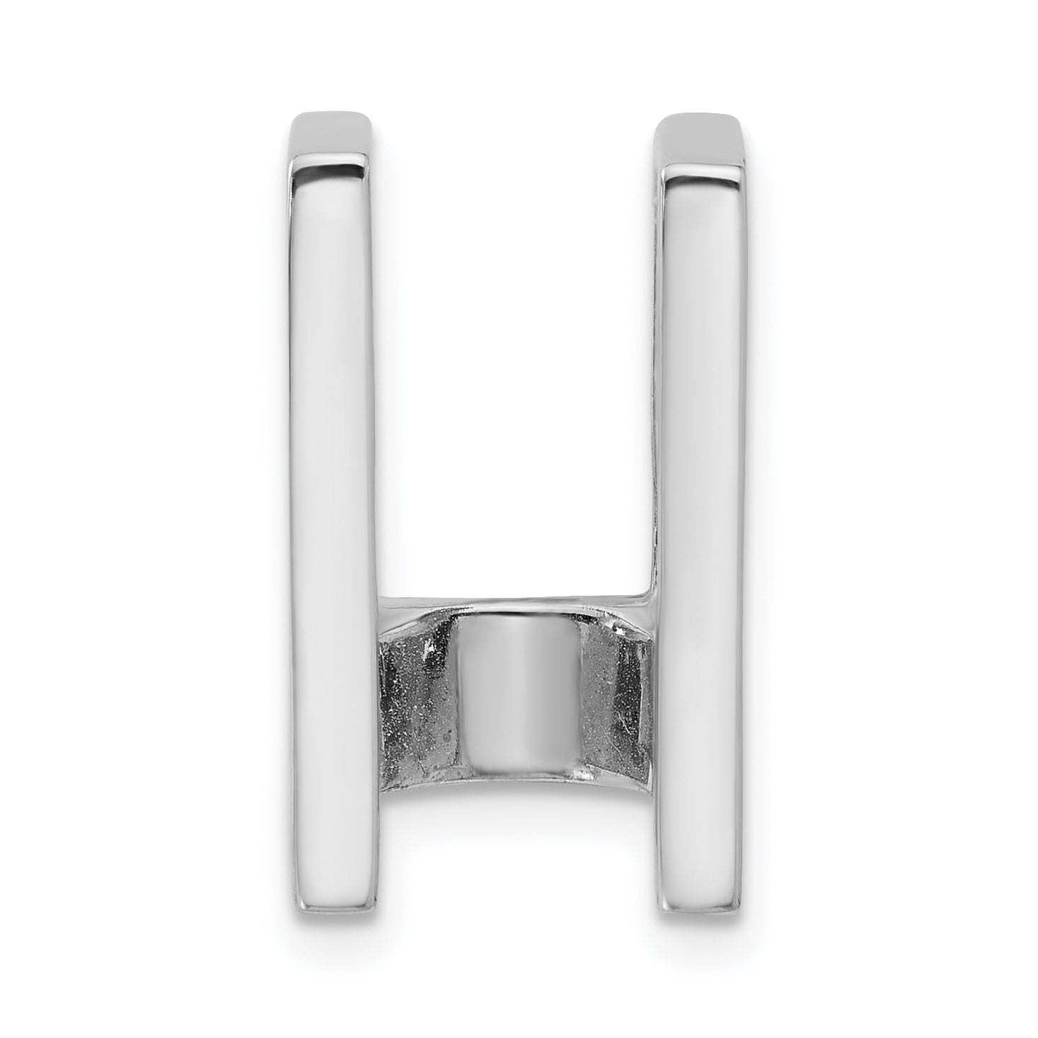 14k White Gold Holds 7.5mm Stone Slide Mounting (No Stone Included) Fits up to 8mm Regular/10mm Fancy or Reversible Omega Main image
