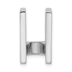 14k White Gold Holds 7.5mm Stone Slide Mounting (No Stone Included) Fits up to 8mm Regular/10mm Fancy or Reversible Omega